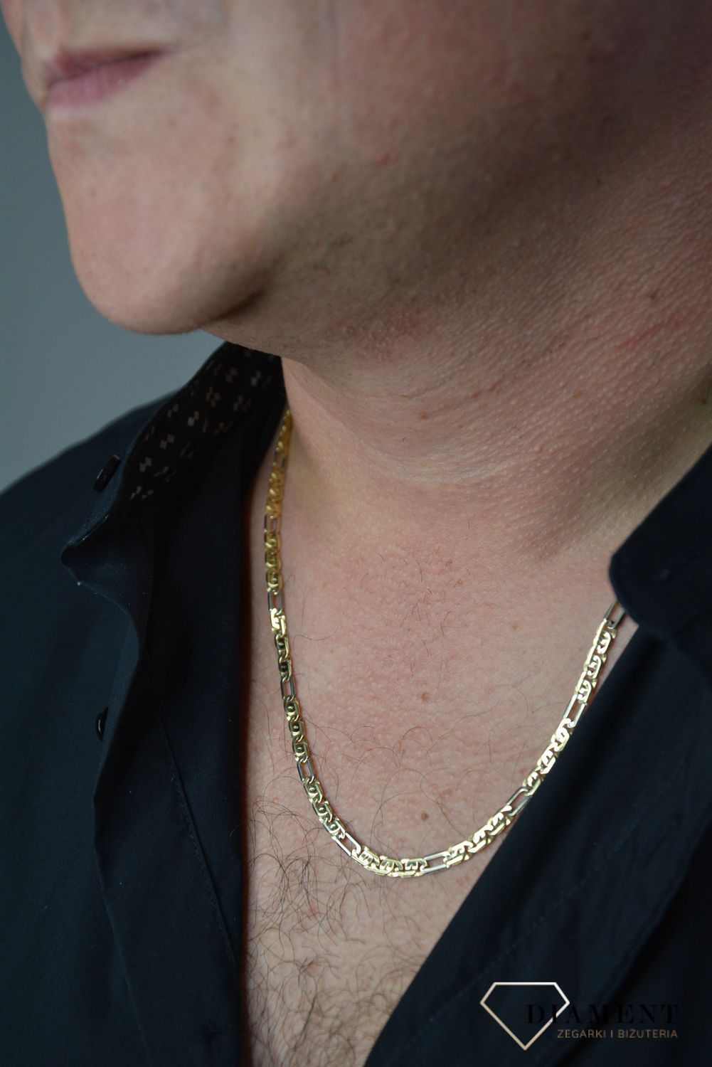 Złoty łańcuszek 585 o szerokości 4 mm DIA-LAN-1252-585 4mmv.jpg